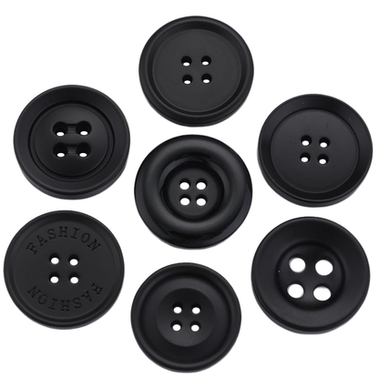 3459★  Black resin buttons men's suit jacket buttons top women's woolen coat trench coat pants versatile high-end buttons