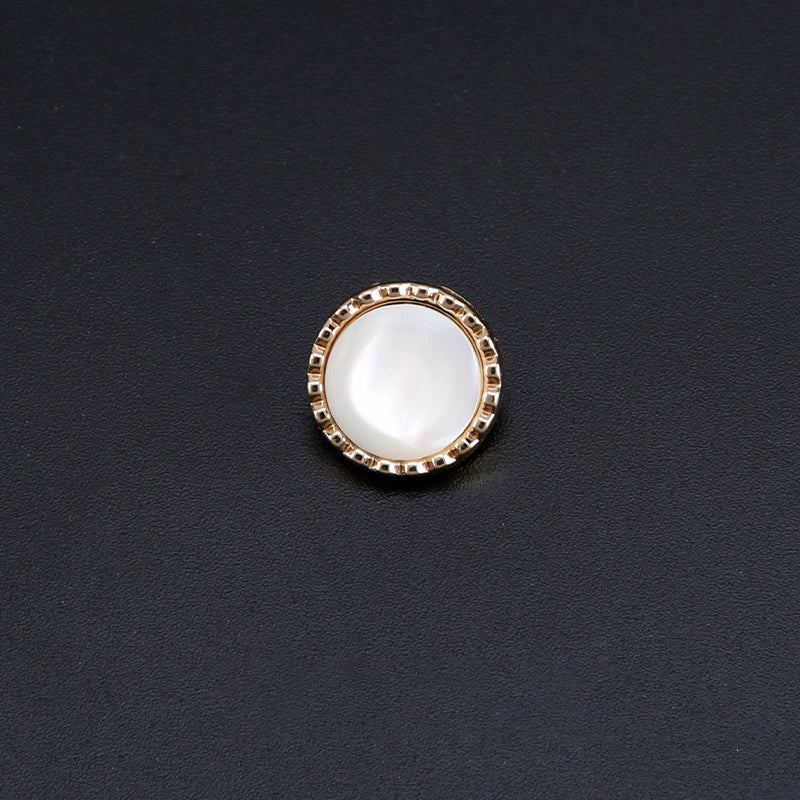 3361★  Pearlescent pearl metal shell button shirt cardigan versatile buttons high-end children's clothes versatile round buttons