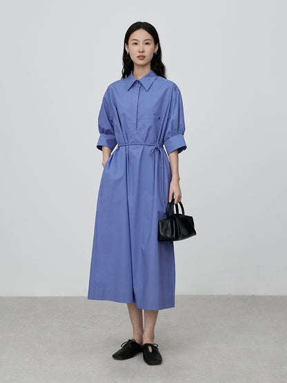 [Herramientas japonesas] El cuerpo en forma de pera de CAREMIND es ligeramente gordo, usa un vestido de cuello polo, un vestido mediano y largo de cercanías 