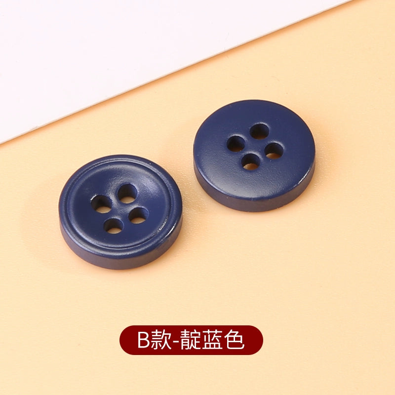 3403★  Color round four-eye shirt buttons children's sweater cardigan versatile buttons clothes jacket high-end button accessories