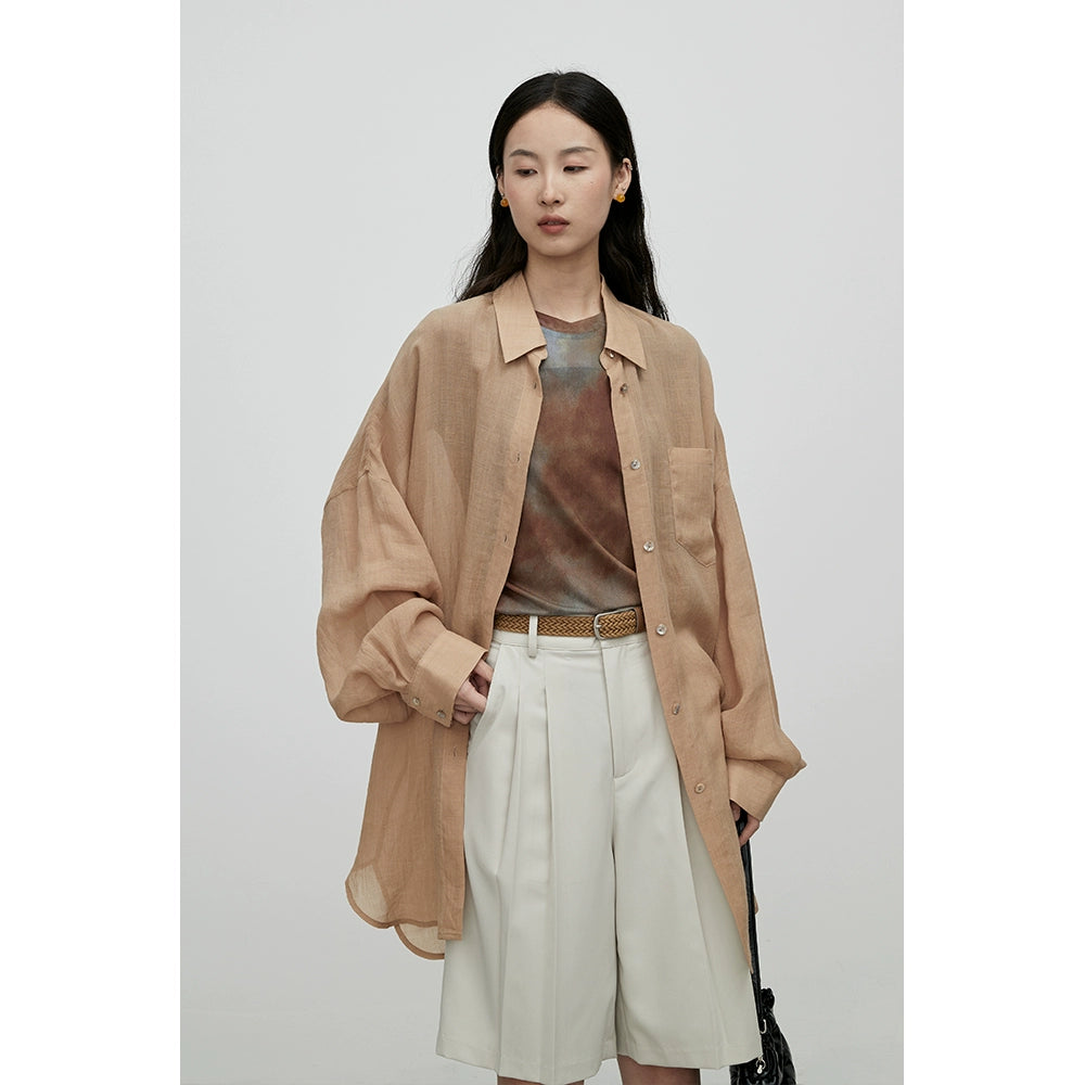 [Wind Chasing Shirt] CAREMIND Autumn New Shirt Commuter Niche Lazy Wind Versatile Temperament Jacket New