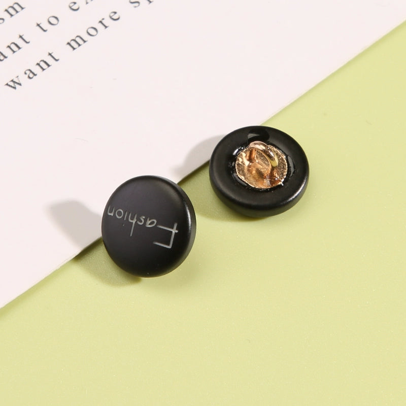 3331★  Round high-end men's and women's white shirt decorative button cardigan shirt cuffs neckline versatile button chiffon buttons