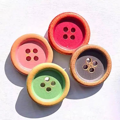 3378★  Vintage two-tone shirt buttons shirt wooden buttons wood buttons suit suit jacket sweater handmade white buttons