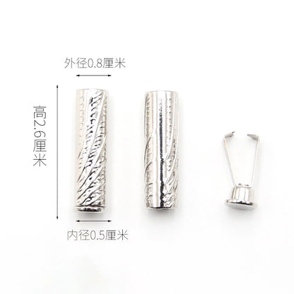 3546 Suéter Sombrero Cuerda Cabeza Botón Pantalones Cintura Cuerda Hebilla Metal Cabeza Ropa Cinturón Cuerda Tope Accesorios