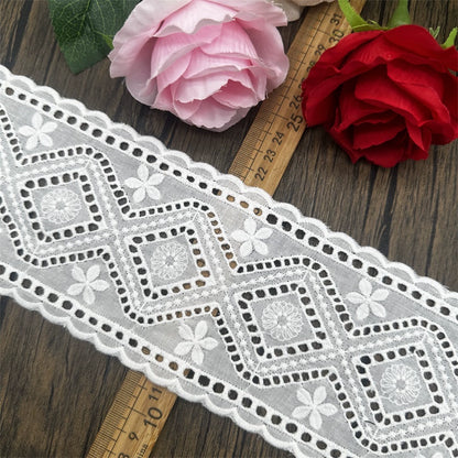 3787 Bordado de algodón de alta calidad con borde ondulado, encaje hueco, bricolaje, ropa, cortina, cuello, borde, puño, material de joyería