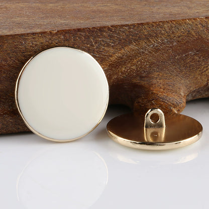 3360★  Coat metal buttons white buttons suit trench coat men's and women's clothes decorative jacket round shirt white buttons