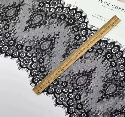 Accesorios de encaje de pestañas de alta calidad, 3767 anchos de 26 cm, hechos a mano, bordados de buena calidad para ropa, decoración de bodas, tela