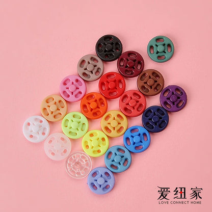 3475★ Abrigo de lana con botones a presión de nailon de color, botones para madre e hijo, botones ocultos invisibles de plástico, botones redondos para camisa antiluz