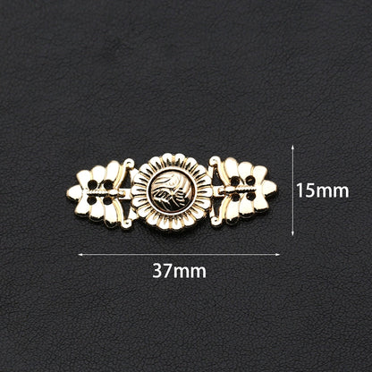 3501★ Hebilla antigua de metal para cheongsam Hanfu, hebilla antigua, hebilla de cuello con botón retro, accesorios para ropa