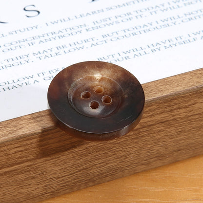 3463★ Botones de cuerno real para hombre, traje, chaqueta, pantalón, botones de alta gama, abrigo de cachemira para mujer, botones negros Daquan