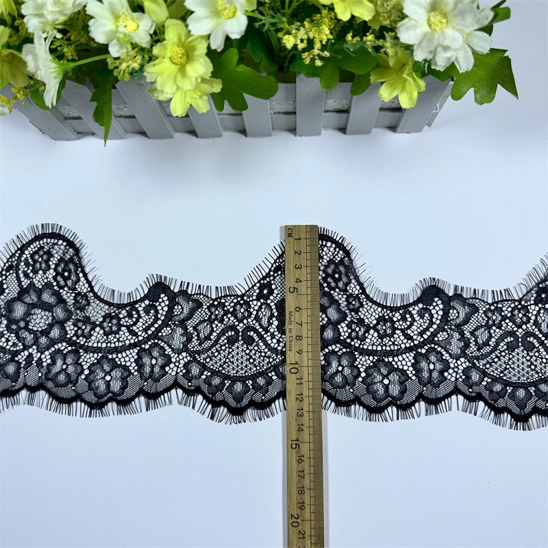 3776 Exquisito encaje de pestañas onduladas irregulares, bricolaje, vestido de novia, falda, costura, velo, cuello, accesorios de costura