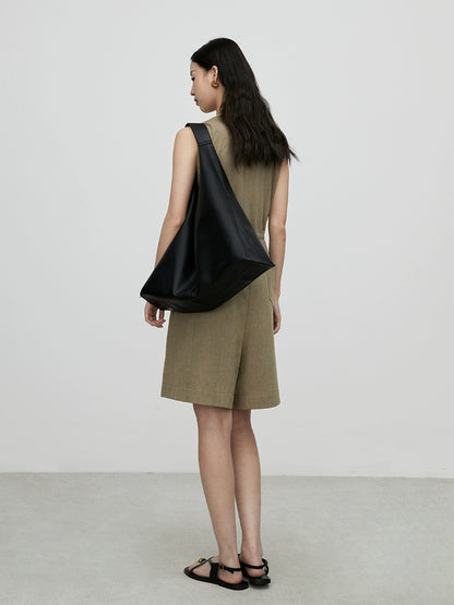 [Mono de vacaciones] Mono sin mangas con herramientas personalizadas de CAREMIND, chaleco con cordones en la cintura y pantalones cortos de pierna ancha 