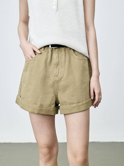 [Nuevo producto] CAREMIND2024 Pantalones cortos de mezclilla de cintura alta para principios de verano, pantalones cortos ajustados de pierna ancha y holgados 
