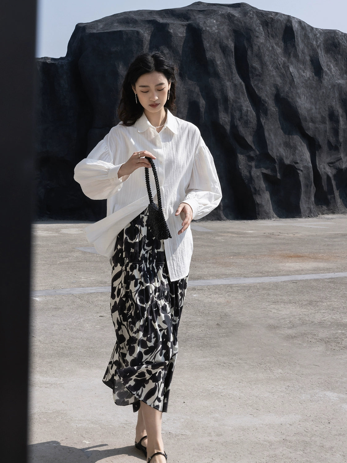 Camisa blanca original CAREMIND para mujer, diseño Sense Niche, camisa de viaje premium, camisa francesa de otoño, manga larga 