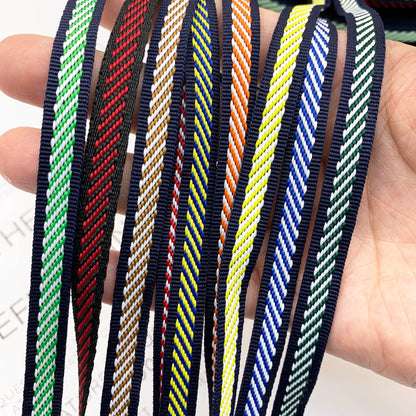 3854 Tira lateral de cinta jacquard de sarga de color de 1 cm para accesorios de ropa, tira de prensado de bordes, tira de ribete para textiles del hogar