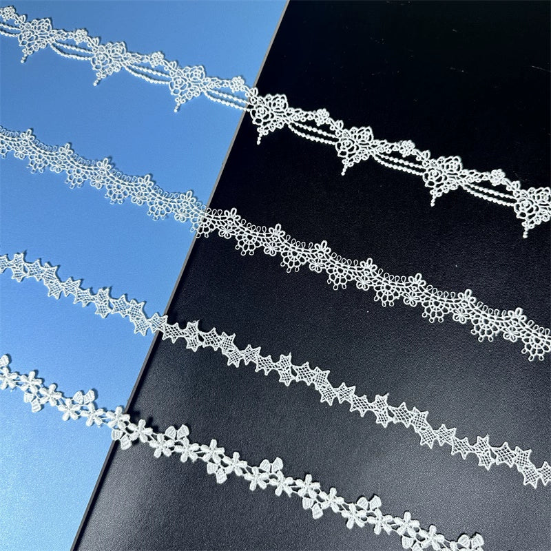 3667 Cortinas Ropa Encaje Accesorios de Encaje Vestido Lolita Collar Bolso Zapatos y Sombreros DIY Encaje Bordado Hecho a Mano