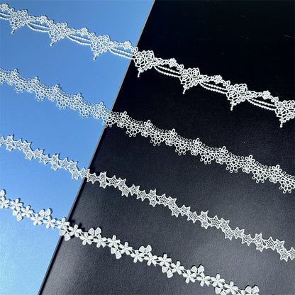 3667 Cortinas Ropa Encaje Accesorios de Encaje Vestido Lolita Collar Bolso Zapatos y Sombreros DIY Encaje Bordado Hecho a Mano