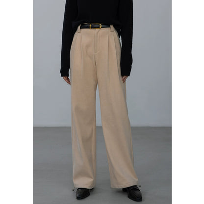 [Oferta especial por tiempo limitado] Pantalones negros pulidos retro británicos para mujer, leggings finos y drapeados, pantalones casuales para viajeros 