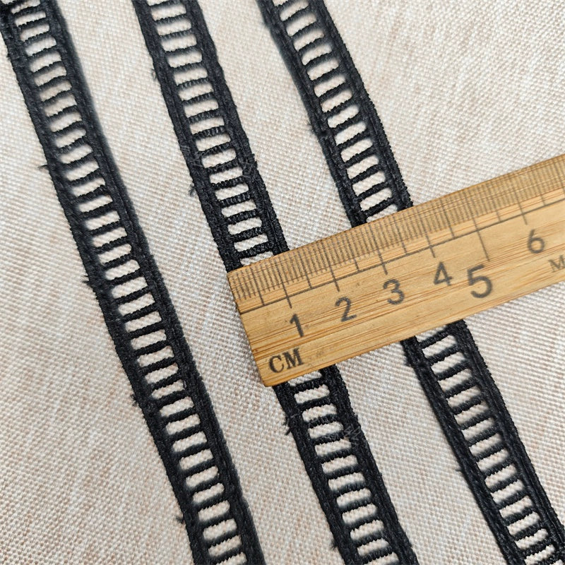 3676 Exquisito encaje bordado de escalera soluble en agua de seda de leche, accesorios de encaje decorativos para empalme de ropa Lolita DIY