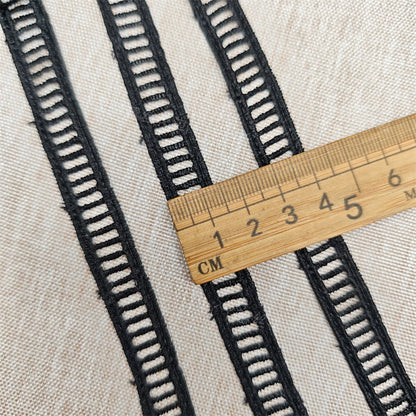 3676 Exquisito encaje bordado de escalera soluble en agua de seda de leche, accesorios de encaje decorativos para empalme de ropa Lolita DIY