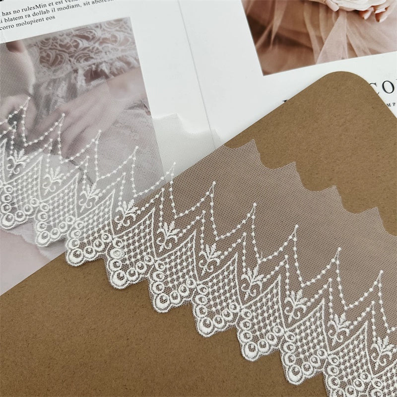 3828 Ancho 10cm malla bordado encaje DIY vestido ropa falda dobladillo cortina tela decoración accesorios