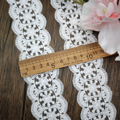 3824 Nouveaux accessoires de dentelle brodée en maille blanche DIY matériaux de tissu faits à la main vêtements pour enfants vêtements pour bébé Lolita