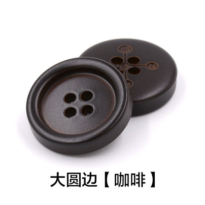 3431★ Botones negros de cuatro ojales para abrigo de hombre, blazer, botones ABS, gabardina de moda, abrigo, pantalones, botones de camisa