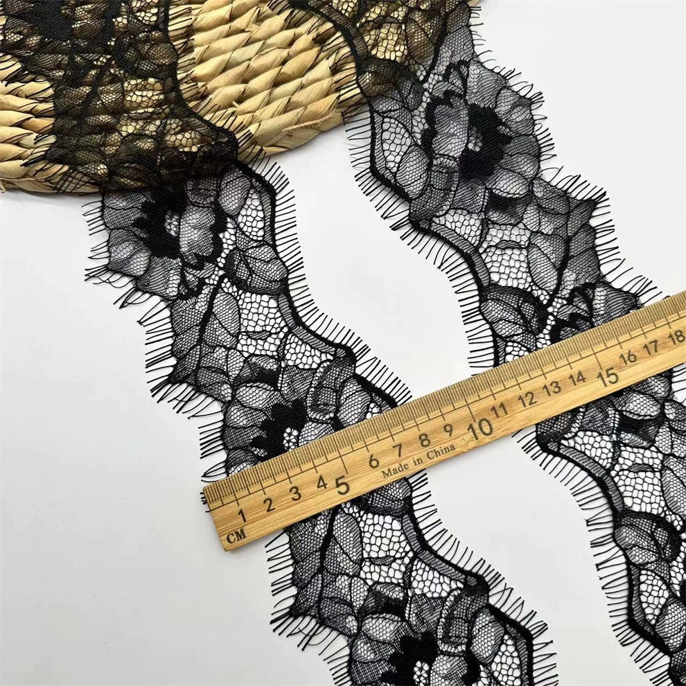 3754 Exportation française simple fleur dentelle à cils, bandoulière, ceinture matériel décoratif bricolage décolleté accessoires largeur 8CM