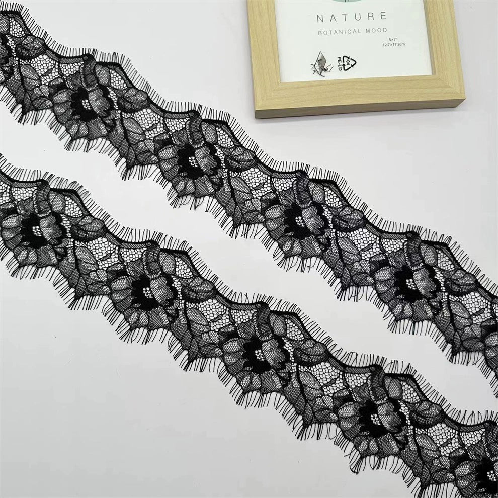 3754 Exportation française simple fleur dentelle à cils, bandoulière, ceinture matériel décoratif bricolage décolleté accessoires largeur 8CM