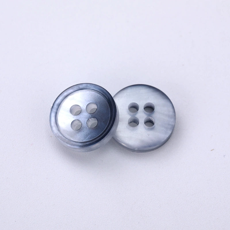 3349★  Versatile black and white men's short-sleeved t-shirt polol shirt round small button shirt buttons women's chiffon shirt buttons