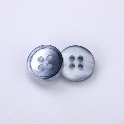 3349★  Versatile black and white men's short-sleeved t-shirt polol shirt round small button shirt buttons women's chiffon shirt buttons