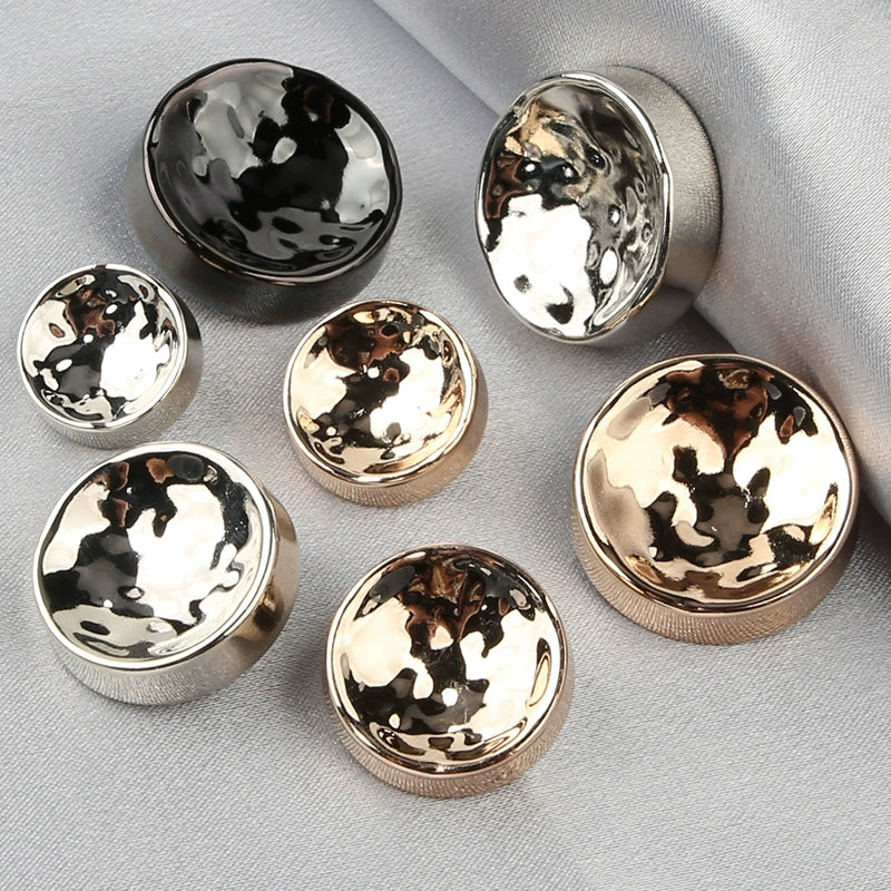 3430★ Botones de abrigo de metal en forma de cuenco, botones decorativos de gabardina de cachemira de lana gruesa, botones pequeños de abrigo versátiles de moda para mujer