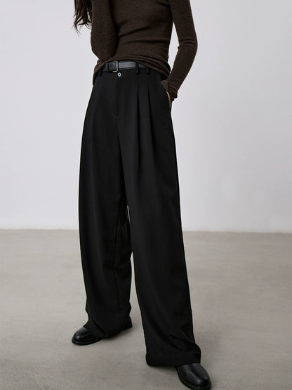 [Oferta especial por tiempo limitado] Pantalones pitillo, pantalones de traje informales antiarrugas, pantalones de fregado rectos de cintura alta y sueltos para mujer 
