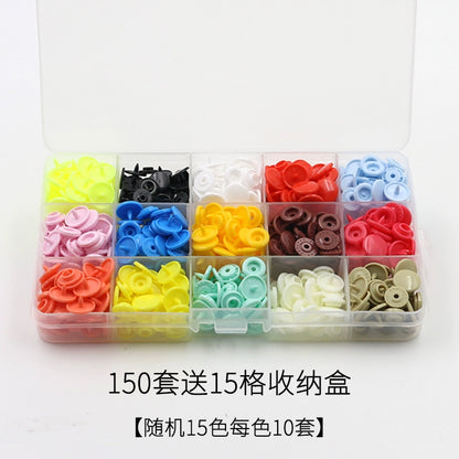 3412★  Button buttons Raincoat hidden buttons Plastic four-in-one buttons Children's overalls Pants Mother buttons Clothes Children's women's snap buttons