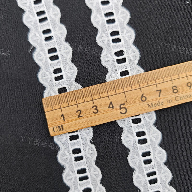 3783 Venta caliente de accesorios de moda hechos a mano DIY materiales de costura de algodón escalera bordado encaje ropa falda tela decorativa