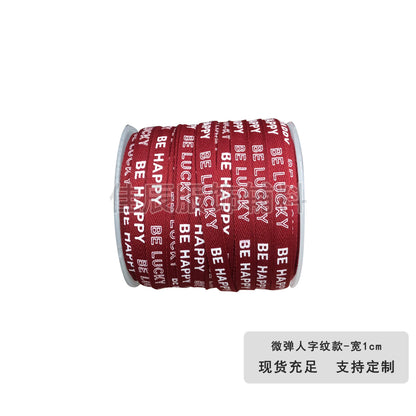 3875 Spot 1 cm tira de ribete con estampado de letras en espiga de colores para accesorios, correa de cuello trasero, tira lateral para ropa