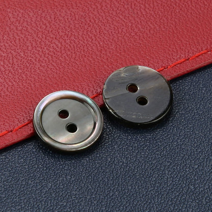 3347★  Shirt buttons women's and men's chiffon shirt buttons clothes versatile round shell buttons four-eye black and white cardigan small