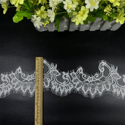 3776 Exquisito encaje de pestañas onduladas irregulares, bricolaje, vestido de novia, falda, costura, velo, cuello, accesorios de costura