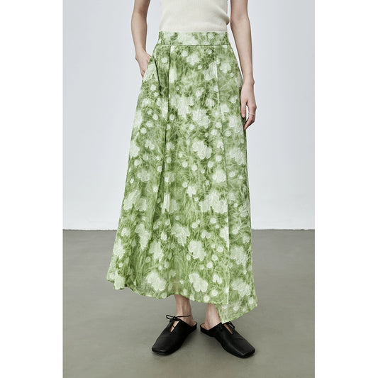 Jupe CAREMIND Fried Color Craft Design Jupe à taille élastique en jacquard texturée faite à la main