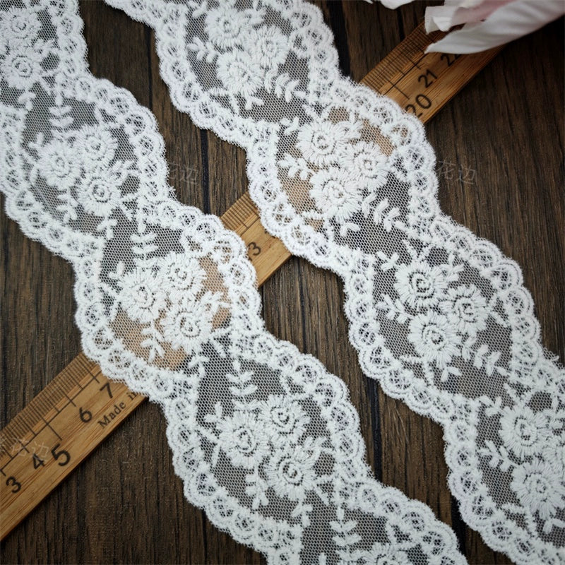 3824 Nouveaux accessoires de dentelle brodée en maille blanche DIY matériaux de tissu faits à la main vêtements pour enfants vêtements pour bébé Lolita