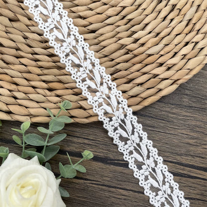 3813 Exportación de accesorios de encaje bordado de hilo de algodón de malla bilateral, material de costura a mano DIY, encaje con decoración