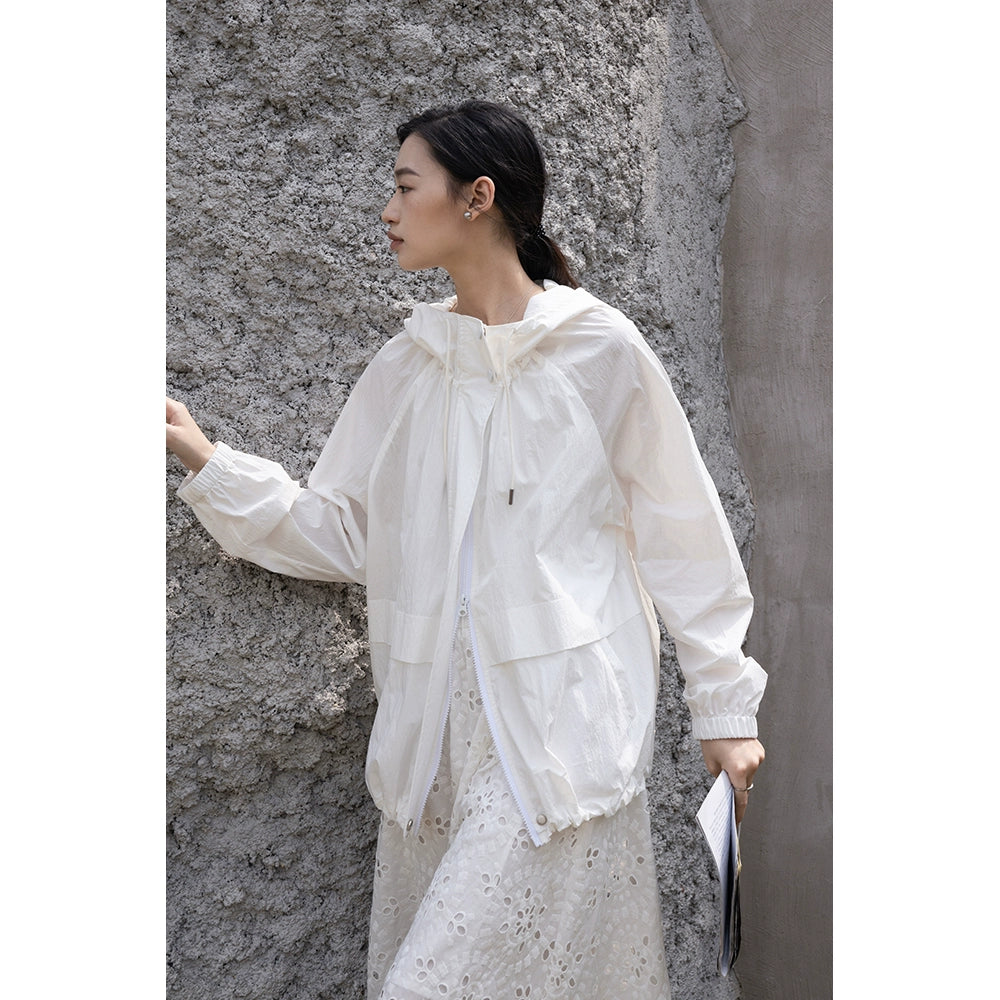 [Oferta por tiempo limitado] Chaqueta con capucha y cordón suelto CAREMIND, nueva chaqueta informal holgada de manga larga para mujer 