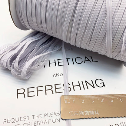 3867 3 mm 5 mm 6 mm 9 mm negro y blanco delgado plano estrecho alto elástico caballo banda elástica puños cintura banda de goma hebilla cuerda accesorios