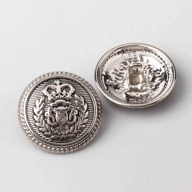 3276★  Vintage Crown Wheat Ear Metal Buttons Bronze Coat Windbreaker Buttons Suit Jacket Sweater College Style Buttons