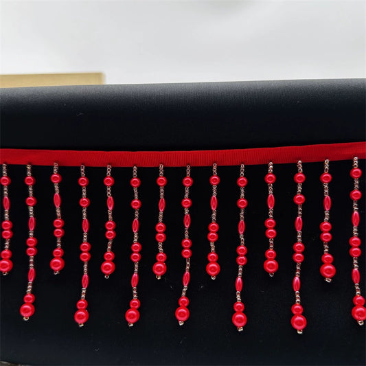 3681 Accesorios de encaje con borlas verticales para industria pesada, cortinas hechas a mano, decoración de lámparas de escritorio para ropa de boda, ancho 10 cm