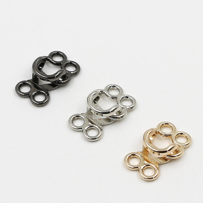 3514★ Ropa de visón, hebilla oculta de metal de piel, hebilla colgante, hebilla de abrigo, botón invisible de gabardina, hebilla de conexión de gancho de moda