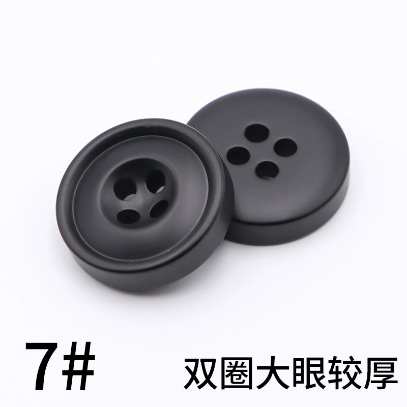3445★ Botones redondos negros para abrigos, botones para chaquetas de traje para hombres y mujeres, accesorios versátiles para gabardinas y botones superiores.