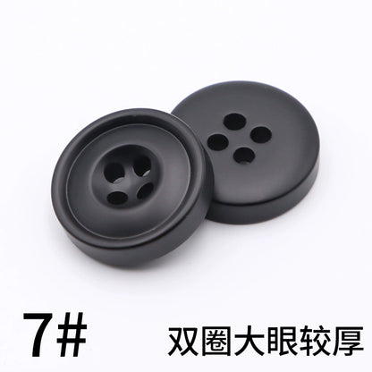 3445★ Botones redondos negros para abrigos, botones para chaquetas de traje para hombres y mujeres, accesorios versátiles para gabardinas y botones superiores.