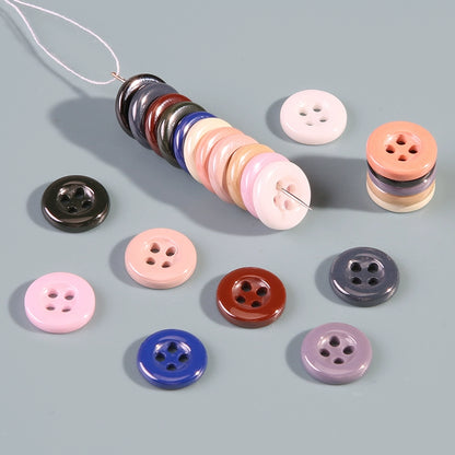 3337★  Four-eye round ceramic button men's and women's shirts cardigan cuffs neckline high-end buttons children's clothes button accessories