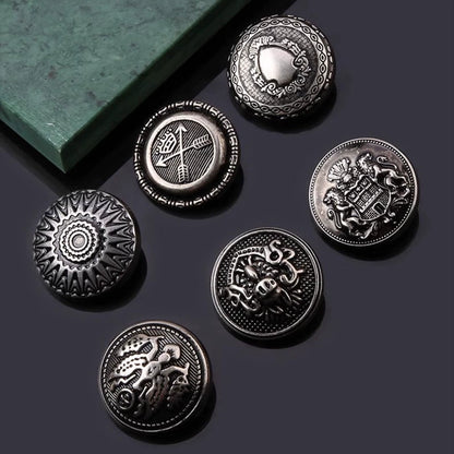 3251★  Ancient silver metal retro coat buttons clothes small coat Nizi button accessories round versatile top buttons
